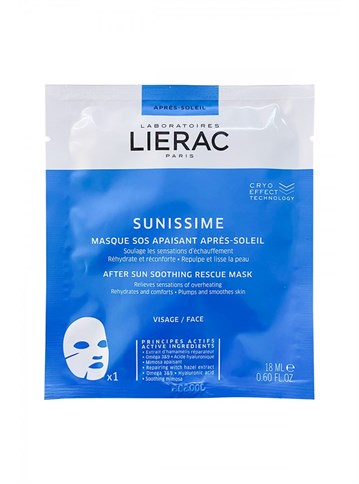 Lierac Yüz İçin Güneş Sonrası Nemlendirici, Rahatlatıcı ve Onarıcı Maske 18ml